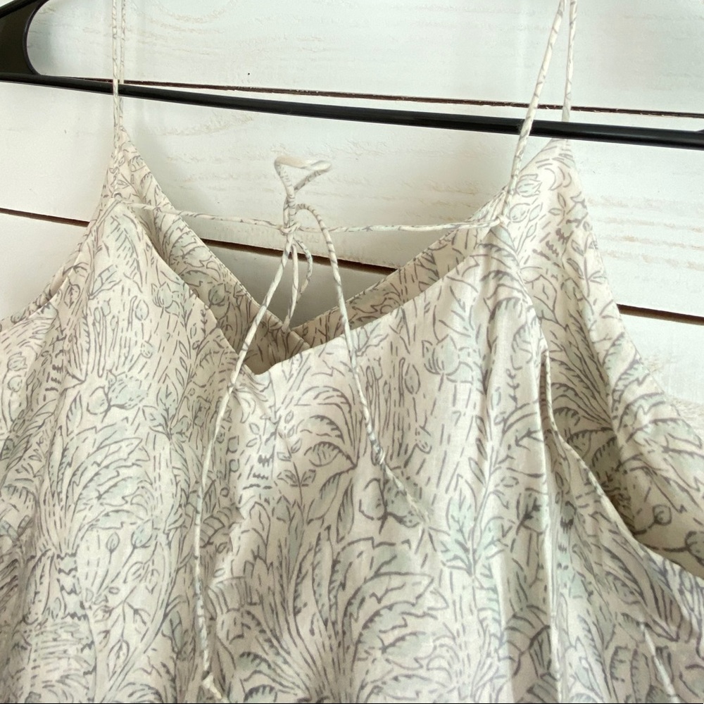 Metiseko 100% Organic Cotton sundress from Vietnam sz Small with tie straps NWOT - Picture 12 of 15